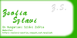 zsofia szlavi business card