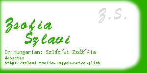 zsofia szlavi business card